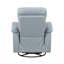 Fauteuil inclinable et pivotant en cuir bleu