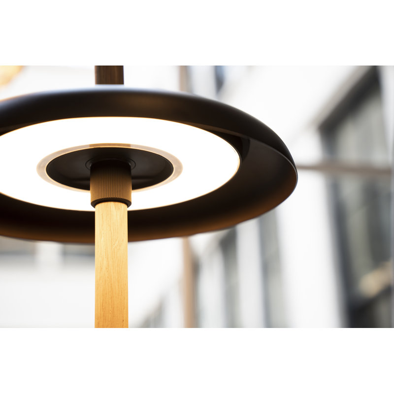Nivél Floor Lamp, Black, Walnut