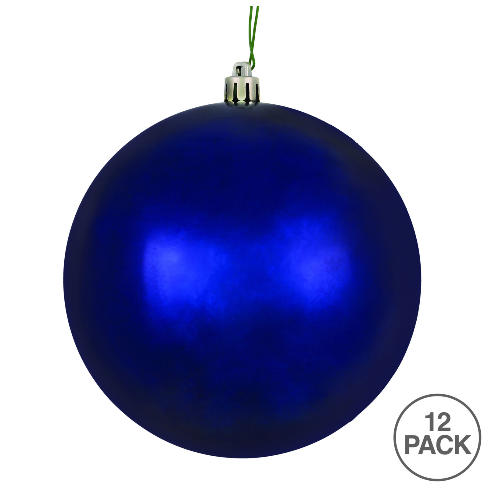 Shatterproof Bauble, 3" H x 3" W x 3" D, Midnight Blue Shiny