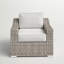 Chaise de patio avec coussins - espace de confort extérieur complet et intempéries, structure rouille, mélange de gris, coussins de soutien rembourrés de mousse, P 33 po x l 26 po, assise de 31 lb, rouille