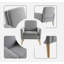 Fauteuil d'appoint en cristal de 29 po de large, recouvert de lin, avec accoudoirs.-1840298424