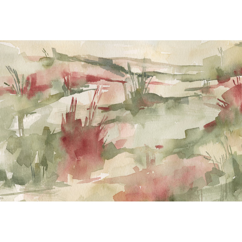 Rust Grasslands II by Emma Caroline - Painting on Canvas, 61 cm H x 91 cm W, Wrapped Canvas