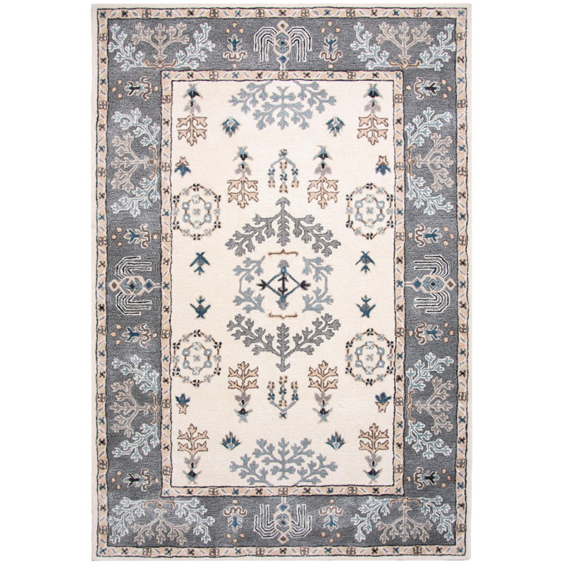 Tapis en laine / touffeté à la main Tencel, Rectangle 5 pi x 7 pi 9 po