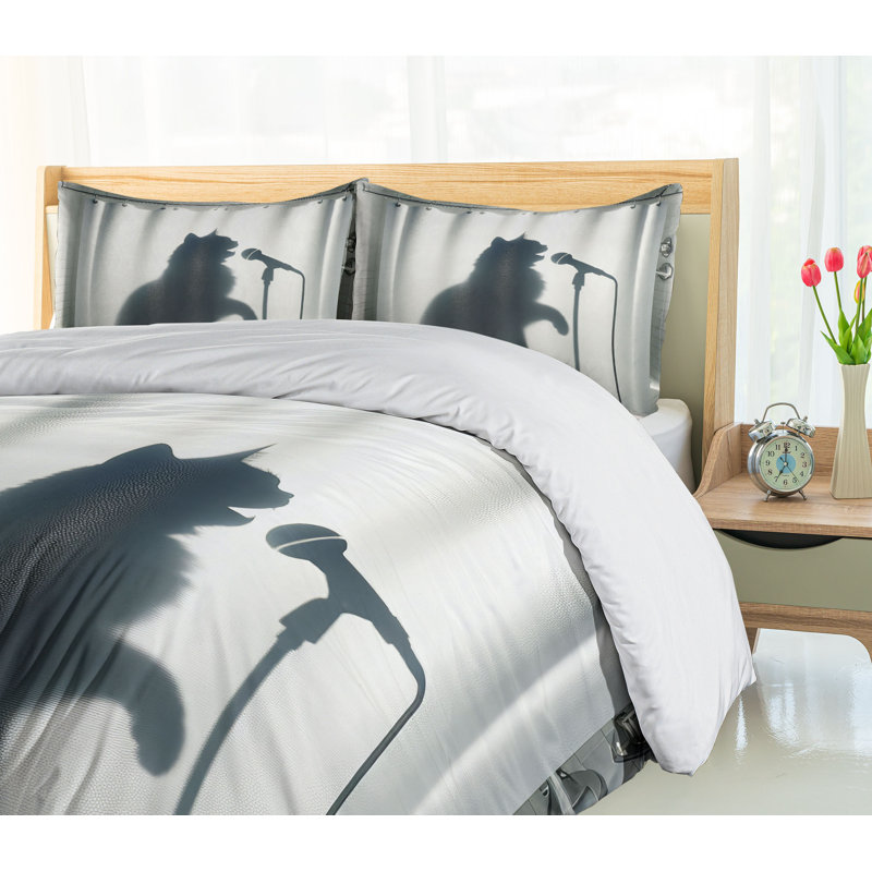 Cat Duvet Cover, California King Duvet Cover + 2 Standard Shams