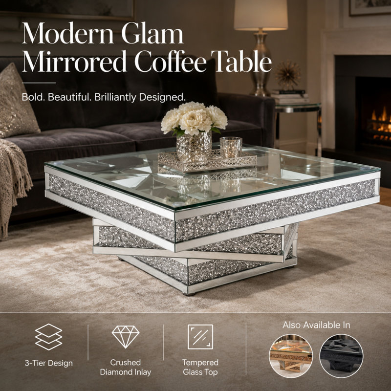 Table basse Caston, Argent