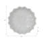 Plateau en marbre blanc Elloise Beige 14 po Bauer, H 4 po, forme de fleur - 14 po x 14 po x 4 po