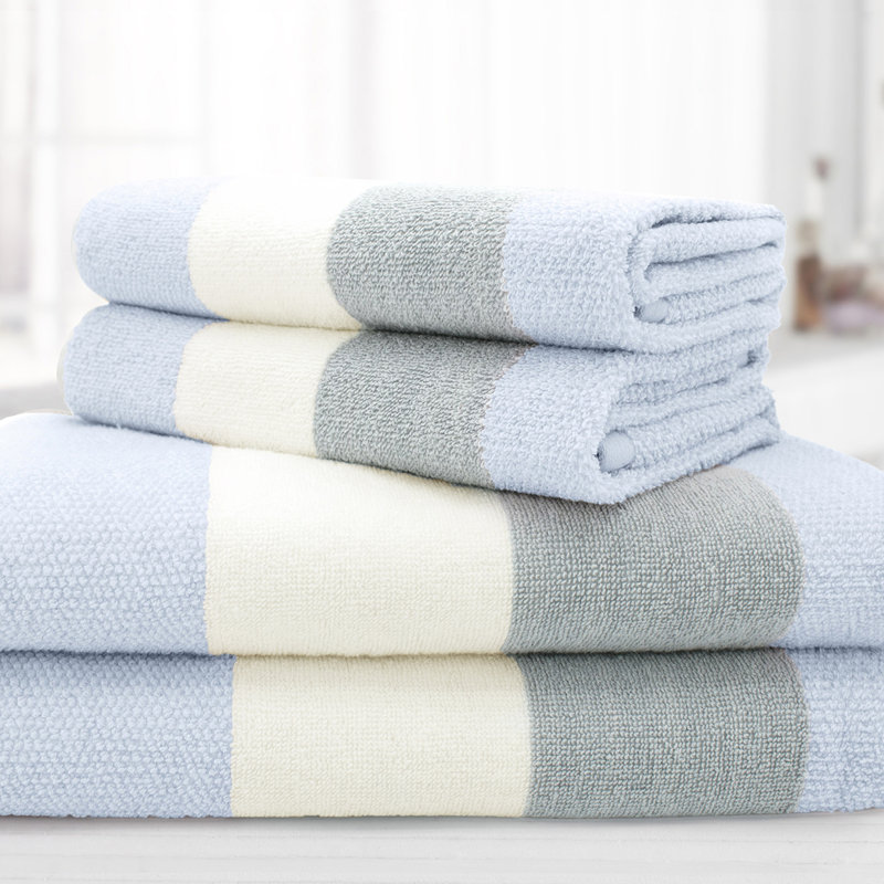 Weston 100% Cotton Stripe - 4Pc Towel Bale Set, Blue
