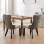 Ensemble de 2 chaises de salle à manger classiques en velours capitonné haut de gamme et rembourrées en velours de style contemporain avec pieds en bois cloutés, ensemble de 2-573625713
