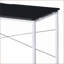 Bureaux, noir moderne & amp; Bureau d'écriture chromé avec tablette à 4 niveaux, H 28,5 po x l 47,5 po x P 24,5 po | Bois et métal | Noir et argent