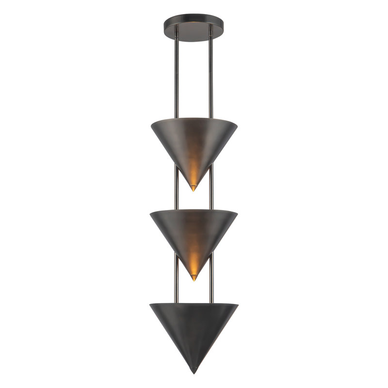 Versus 10-in Brass Pendant, Silver, 10