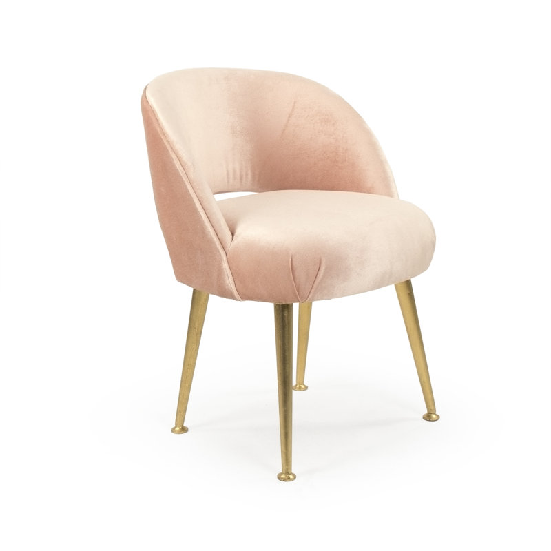 Selene Side Chair, Pink Velvet