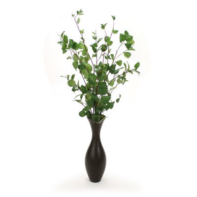 58'' Faux Maple Plant in Wood Vase