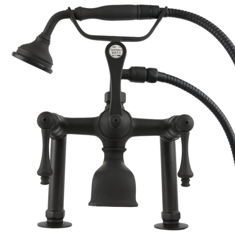 Robinet de téléphone britannique avec inverseur et douchette, Satin Black