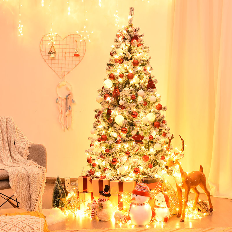 Arbre de Noël pin illuminé pré-éclairé, H 9 pi