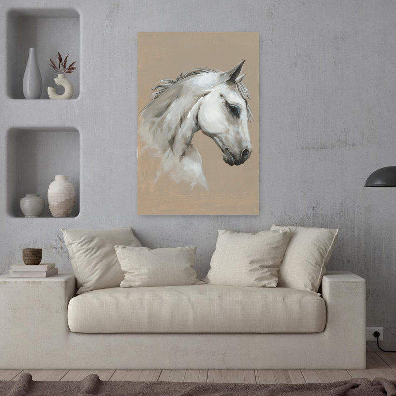Art contemporain Elegant Contemporary Horse Art, H 36 po x l 24 po