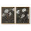 Impression encadrée florale blanche et cuivre I-Premium - prête à être accrochée - aucun clou requis - aucun clou requis-2119702028