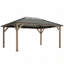 Pavillon de jardin élégant à toit rigide pour l'extérieur, pavillon de cour arrière, abri pour patio, pergola d'extérieur classique (seulement pavillon de jardin)