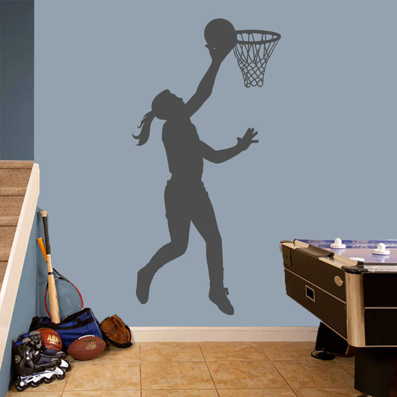 Adhésif décoratif basketball, Gris foncé