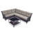 Wicker 6 - Person Modular Patio Conversation Sets with Cushions