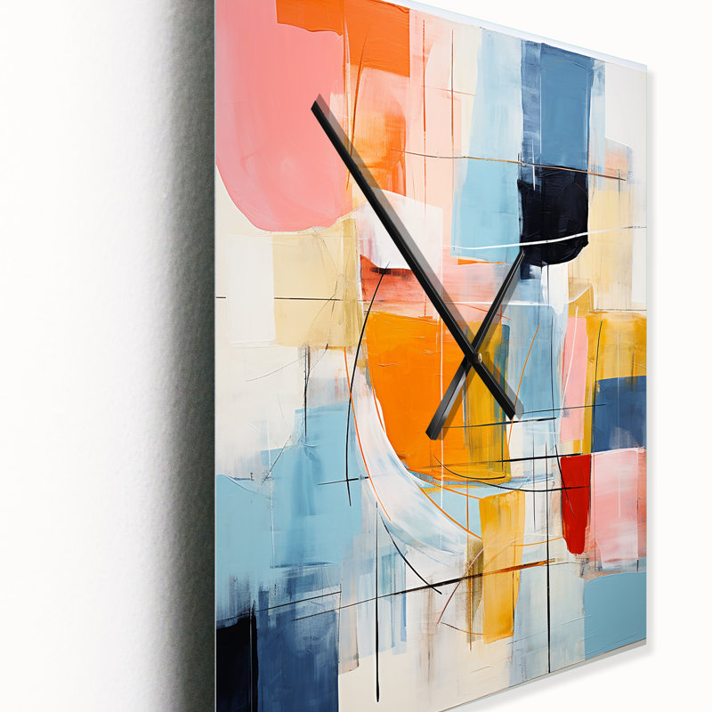 Horloge murale Mid-Century, Grand