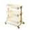 Mocha Check 3-Tier Kitchen Cart