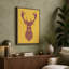 Purple Deer Mount Rustic - Wrapped Canvas-171156417-171156423