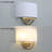 White Fabric Shade Wall Sconces-256168072-256168070