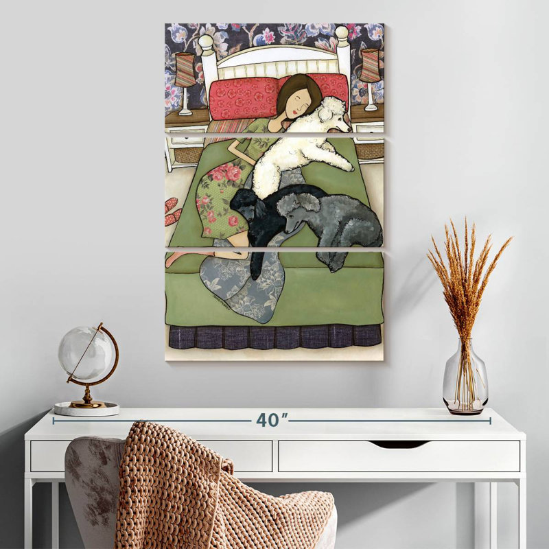 Brampt Napping Poodles, 32" H x 20" W