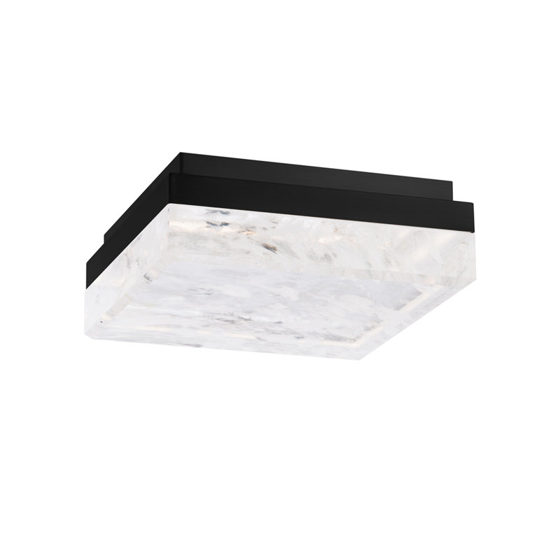 Whisper Crystal LED Flush Mount, Black