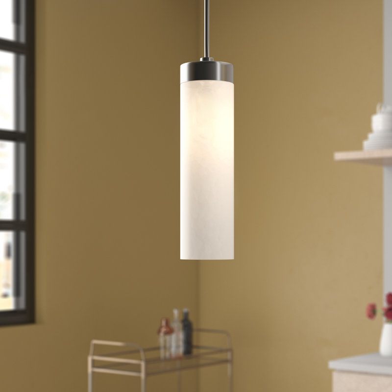 Cheswick 1 - Light LED Single Pendant, Satin Nickel, 3000K, 11" H x 3.5" W x 3.5" D