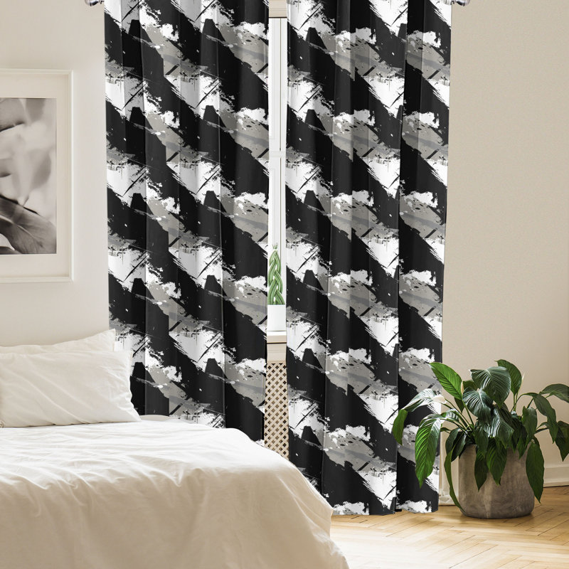 Rideaux 4 panneaux East Urban Home, L 56 po x L 63 po