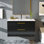 Meuble-lavabo mural flottant simple 30 po avec comptoir en céramique