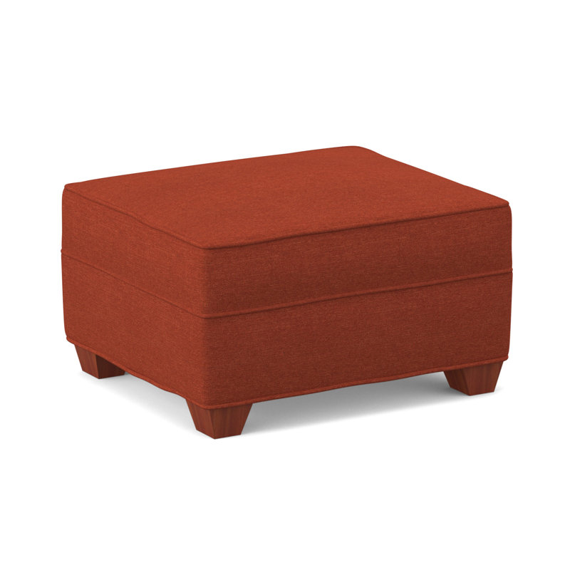 Repose-pieds rectangulaire large de 26 po Phillips, BM cerise, Cendre antique
