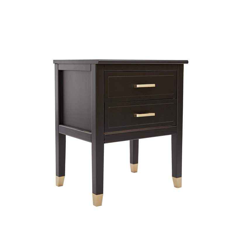 Cormac 50cm W Bedside Table, Black