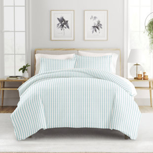 Ensemble de housse de couette à rayures larges vieillies Becky Cameron