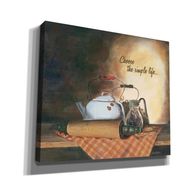 «Choisir la vie simple» par Pam Britton, art mural sur toile