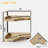 2-Tier Corner Bathroom Counter Organizer With Embedded Screw Holes, Secure & Stable Wood Vanity Shelf For Makeup And Skincare Essentials - Space Saving Bathroom Countertop Storage