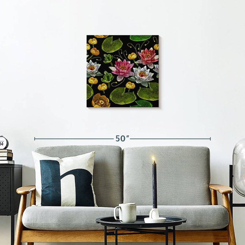 Broderie Harnek Lotus Garden, H 20 po x l 20 po