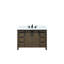 Meuble-lavabo brun rustique 48 po X P 22 po D, ensemble de comptoir et robinet en marbre de culture-117971280