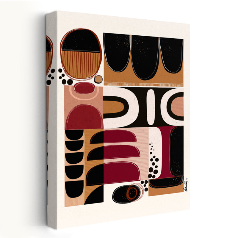 Phylatique - Tapisserie tribale - Art abstrait, H 36 po x l 24 po