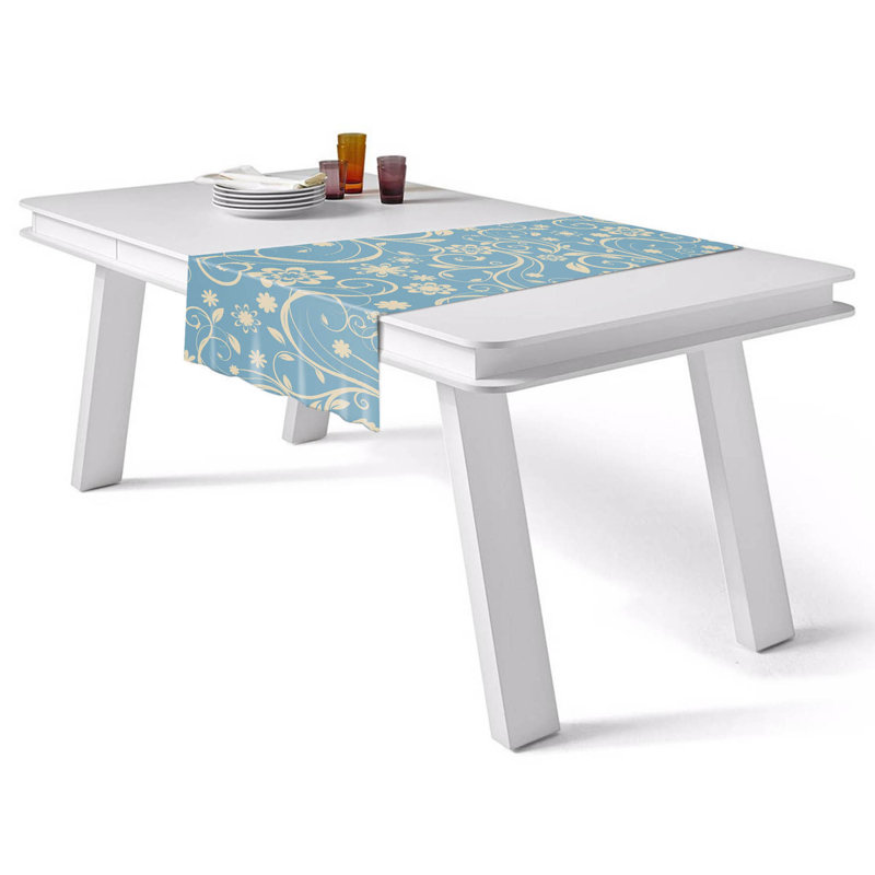 Chemin de table WillimANT, Bleu sarcelle