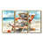 Toile avec cadre flottant or