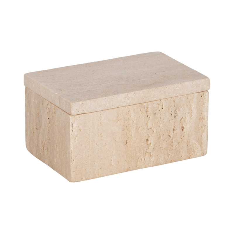 Marble Decorative Box, 3" H x 6" W x 4" D