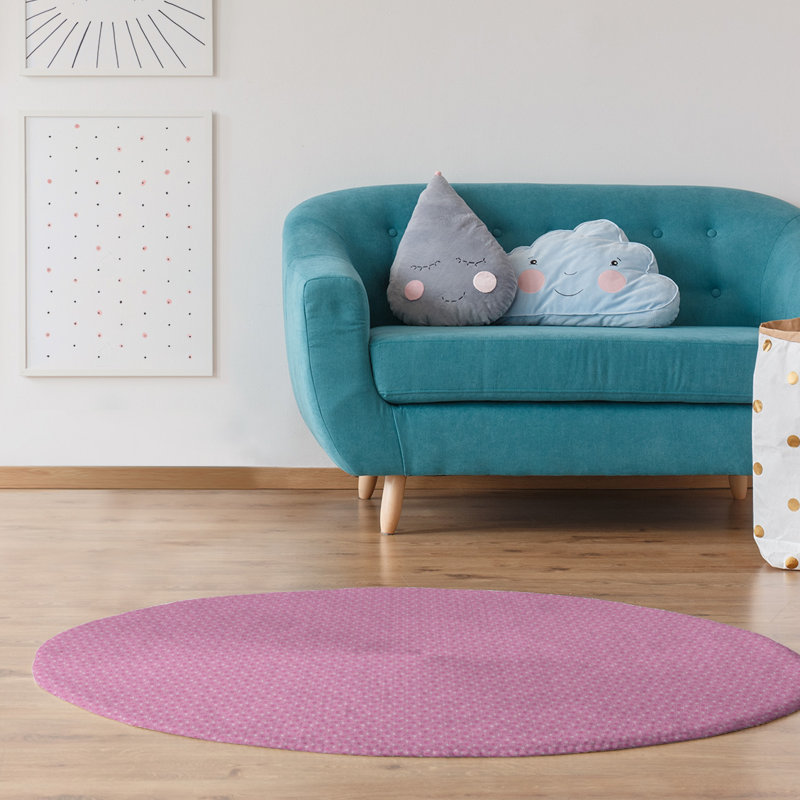 Tapis de zone rose à treillis hexagonal classic, Rectangle 2 pi x 3 pi