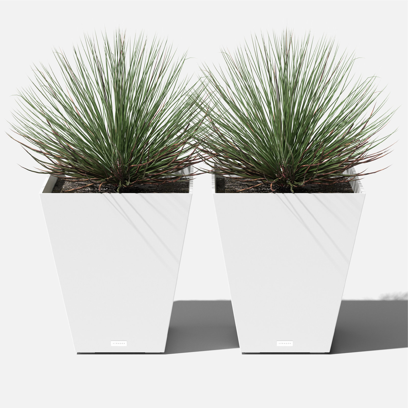 Pure Series 19" Pot Planter, 22" H x 19" W x 19" D, 2, White
