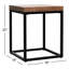 Solid wood frame end table Lenes