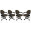4 chaises de salle à manger pivotantes en métal - Style M-70-129680735-72467243-72467230