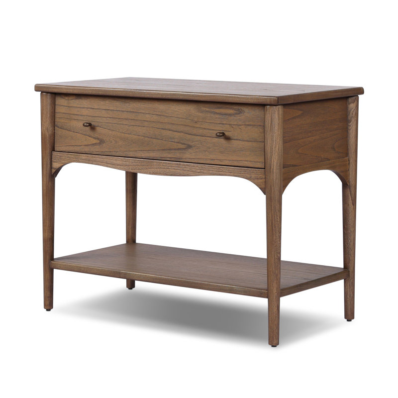 Lizzy 1 - Drawer Nightstand, Brown Oak
