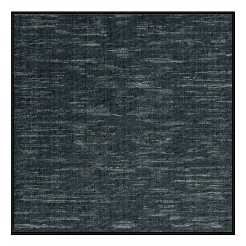 Tapis noir lavable à la machine, Carré 8 pi