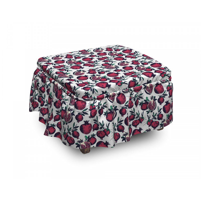Housse pour repose-pieds Cut and Whole Pomegranates
